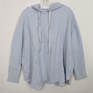 NWOT FRANK & EILEEN Baby Blue Kane Capelet Triple Fleece Hoodie MEDIUM $248